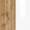 Buffet/bahut moderne 150 cm blanc brillant/chêne wotan Isayane