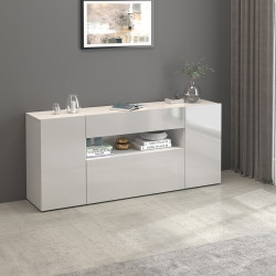 Buffet/bahut moderne 180 cm blanc brillant Enaya