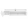 Meuble TV moderne 200 cm blanc brillant Enaya