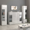 Vitrine moderne 45 cm blanc brillant Keops