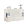 Buffet/bahut moderne 135 cm blanc brillant Keops