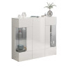 Buffet haut moderne blanc brillant Keops