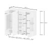 Buffet haut moderne blanc brillant Keops