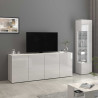 Buffet/bahut moderne 4 portes blanc brillant Keops