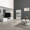 Vitrine moderne 80 cm blanc brillant Keops