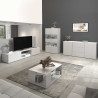 Vitrine moderne 80 cm blanc brillant Keops
