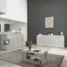 Table basse rectangulaire moderne blanc brillant Keops