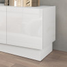 Meuble TV moderne 180 cm blanc brillant Valencia