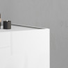 Meuble TV moderne 225 cm blanc brillant Valencia
