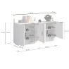 Buffet/bahut moderne 160 cm coloris cachemire Valencia