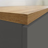 Colonne de cuisine 2 tiroirs anthracite mat/chêne wotan Solena