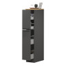 Colonne de cuisine 2 tiroirs anthracite mat/chêne wotan Solena