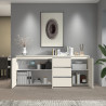 Buffet/bahut moderne 200 cm coloris cachemire Maeva