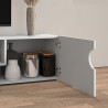 Meuble TV moderne 240 cm blanc brillant Regina