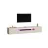 Meuble TV moderne 240 cm coloris cachemire Regina