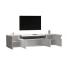 Meuble TV moderne 4 portes blanc brillant Regina