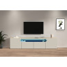 Meuble TV moderne 4 portes chêne/cachemire Regina