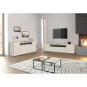 Meuble TV moderne 4 portes chêne/cachemire Regina
