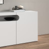Meuble TV moderne 200 cm blanc brillant Regina