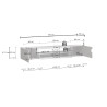 Meuble TV moderne 240 cm coloris cachemire Regina