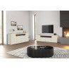Meuble TV moderne 200 cm chêne/cachemire Regina