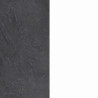 Îlot de cuisine moderne 4 portes blanc brillant/gris béton Solena