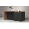 Îlot de cuisine moderne 4 portes anthracite mat/chêne wotan Solena