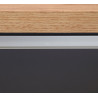 Îlot de cuisine moderne 4 portes anthracite mat/chêne wotan Solena
