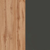 Îlot de cuisine moderne 4 portes anthracite mat/chêne wotan Solena