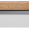 Îlot de cuisine moderne 200 cm blanc brillant/chêne wotan Solena