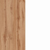 Îlot de cuisine moderne 2 portes blanc brillant/chêne wotan Solena