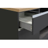Îlot de cuisine 2 portes 160 cm anthracite mat/chêne wotan Solena