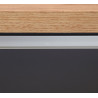 Îlot de cuisine 2 portes 160 cm anthracite mat/chêne wotan Solena