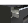 Îlot de cuisine 2 portes 160 cm anthracite mat/béton Solena