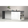 Etagère de cuisine blanc brillant/béton Solena