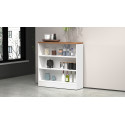 Etag&egrave;re de cuisine moderne blanc brillant/ch&ecirc;ne wotan Solena