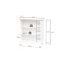 Etagère de cuisine moderne blanc brillant/chêne wotan Solena