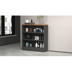 Etagère de cuisine moderne anthracite mat/chêne wotan Solena
