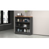 Etagère de cuisine moderne anthracite mat/chêne wotan Solena