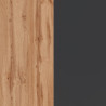 Îlot de cuisine moderne 153 cm anthracite mat/chêne wotan Solena