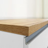 Îlot de cuisine moderne 168 cm blanc brillant/chêne wotan Solena