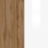 Îlot de cuisine moderne 168 cm blanc brillant/chêne wotan Solena