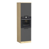 Colonne de cuisine pour four anthracite mat/chêne Louna