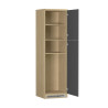 Colonne pour frigo encastrable anthracite mat/chêne Louna
