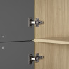 Colonne pour frigo encastrable anthracite mat/chêne Louna