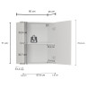 Meuble haut de cuisine moderne blanc brillant Louna