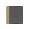 Meuble haut de cuisine moderne anthracite mat/chêne Louna