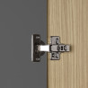Meuble haut de cuisine moderne anthracite mat/chêne Louna