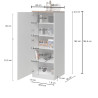 Armoire de cuisine moderne blanc/chêne wotan Solena