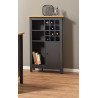 Armoire range-bouteilles contemporain anthracite/chêne Sarina